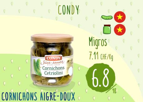 Cornichons aigre-doux - Condy. [RTS]