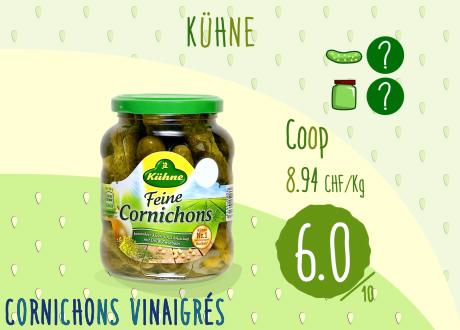 Cornichons vinaigrés - Kühne. [RTS]