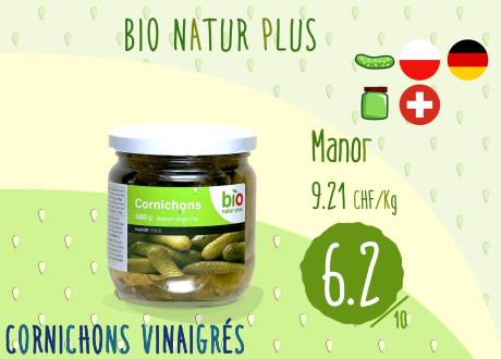 Cornichons vinaigrés - Bio Natur Plus. [RTS]