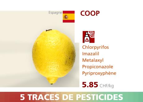 Citron - Coop - 5 pesticides.