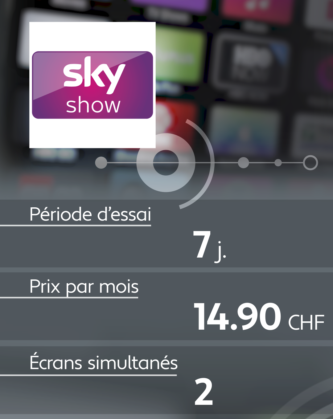 Conditions d'abonnement de quelques plateformes de streaming: sky show.