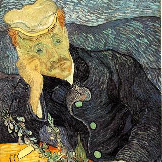 Portrait du Dr. Gachet, peint par Van Gogh en juin 1890. On peut voir une plante de digitale sur la table. [Wikimédia]