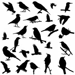 25 silhouettes d'oiseaux. [depositphotos - dusan964]