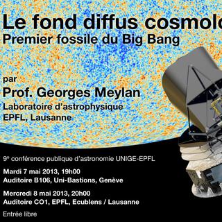 Affiche Meylan- Le fond diffus cosmologique [EPFL]