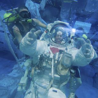 Les évolutions sous l'eau sont un classique de l'entrainement des astronautes.
NOTIMEX/FOTO/NASA/COR/SCI/
AFP [NOTIMEX/FOTO/NASA/COR/SCI/]