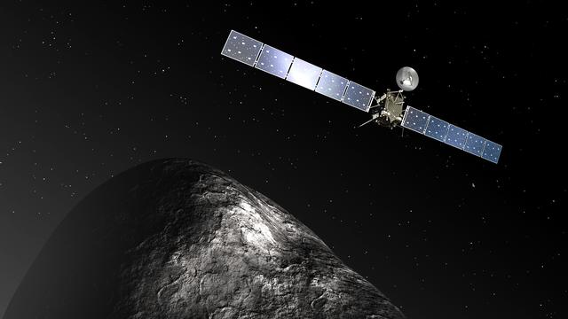 Rosetta va se mettre en orbite autour de la comète Tchoumi. [AFP Photo / ESA Medialab - C. Carreau]