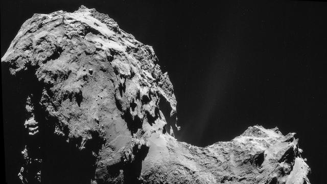 La comète Tchouri a la forme d'une cacahuète.
ESA/ROSETTA/NAVCAM
AFP [ESA/ROSETTA/NAVCAM]