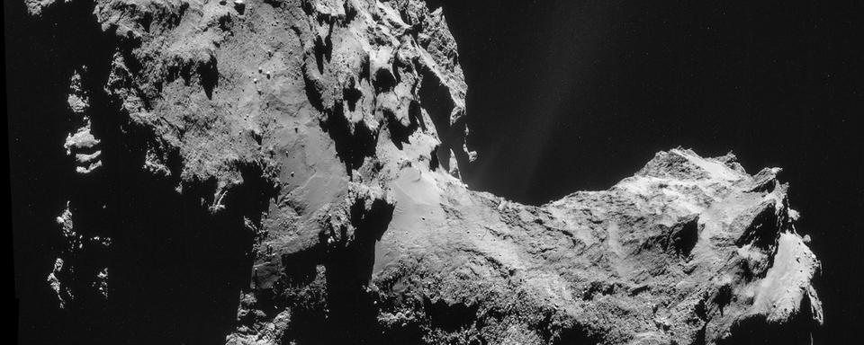 La comète Tchouri a la forme d'une cacahuète.
ESA/ROSETTA/NAVCAM
AFP [ESA/ROSETTA/NAVCAM]