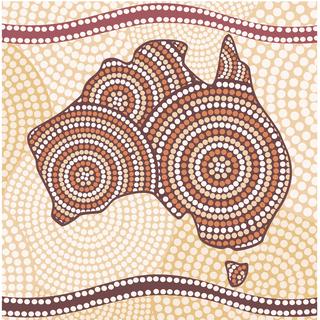 Une carte de l'Australie dans le style de l'art aborigène.
tribalium81
Fotolia [tribalium81]