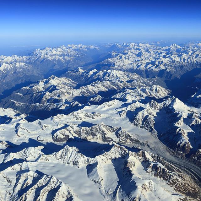 Des glaciers au coeur de l'Himalaya. [AFP - Muriel Nicolotti / Biosphoto]