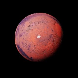 Le pôle sud de Mars est recouvert d'une calotte glacière.
dottedyeti
Fotolia [dottedyeti]