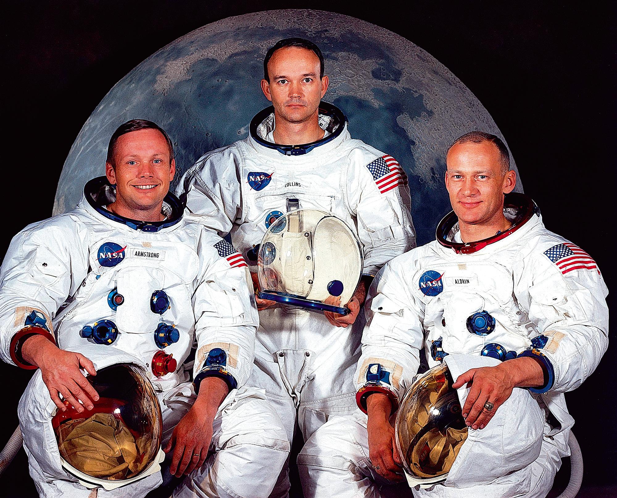 Neil Armstrong, Buzz Aldrin, et Michael Collins, l'équipage de la mission Apollo 11 vers la Lune en 1969.The Art Archive / The Picture Desk AFP [AFP - The Art Archive / The Picture Desk]