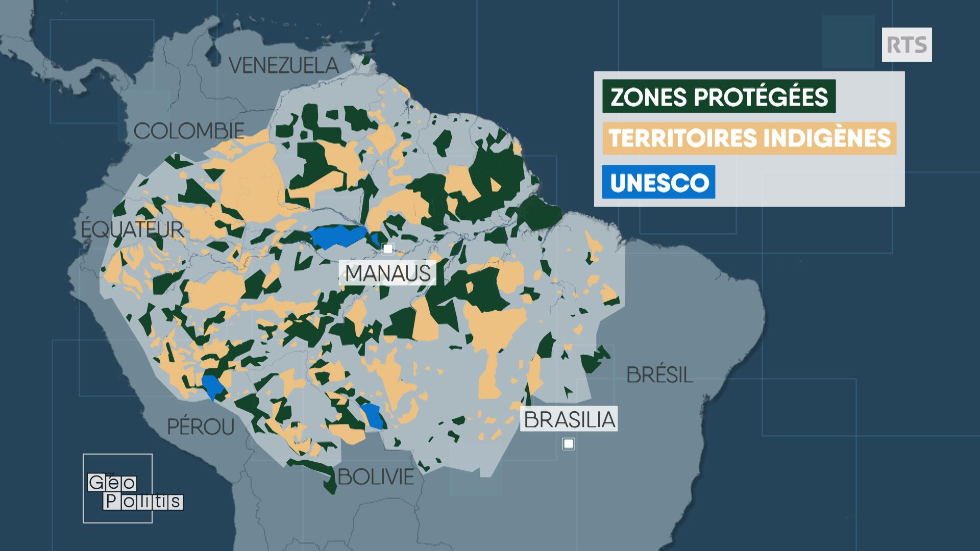 Territoires sous protection en Amazonie [RTS - Géopolitis]