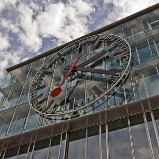 La gare d'Aarau avec son imposante horloge. [SBB CFF FFS - Alexander Egger]
