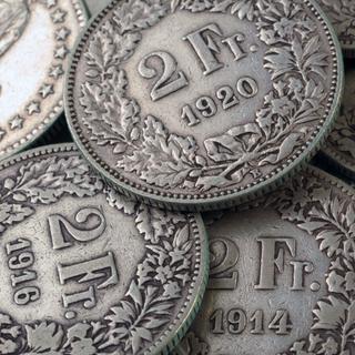 Anciennes pièces de monnaie suisse. [Alain Vermeulen]