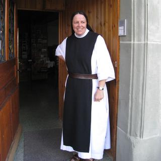 Sœur Claire de l’Abbaye de la Fille-Dieu à Romont. [RTS - Gabrielle Desarzens]