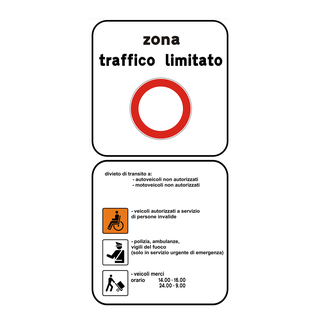 Panneau signalant une zone à trafic limité en Italie. [Wikimedia]