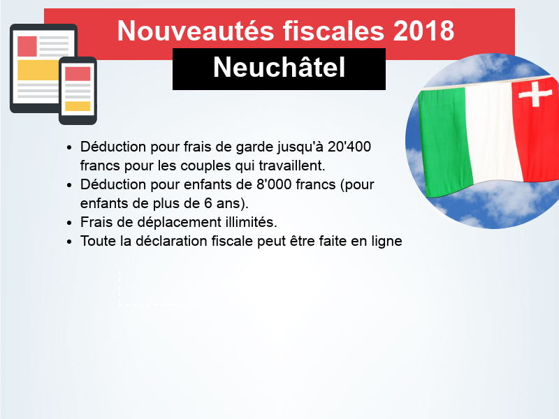 Nouveautés fiscales 2018: Neuchâtel. [RTS]