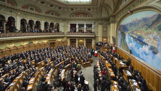 Les prochaines élections fédérales ont lieu le 20 octobre 2019. [Keystone - Peter Schneider]