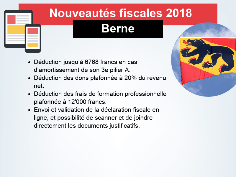 Nouveautés fiscales 2018: Berne. [RTS]