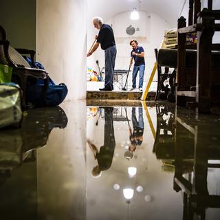 En 2018, les habitants de Lausanne avaient déjà été confrontés à des inondations. [Keystone - Valentin Flauraud]
