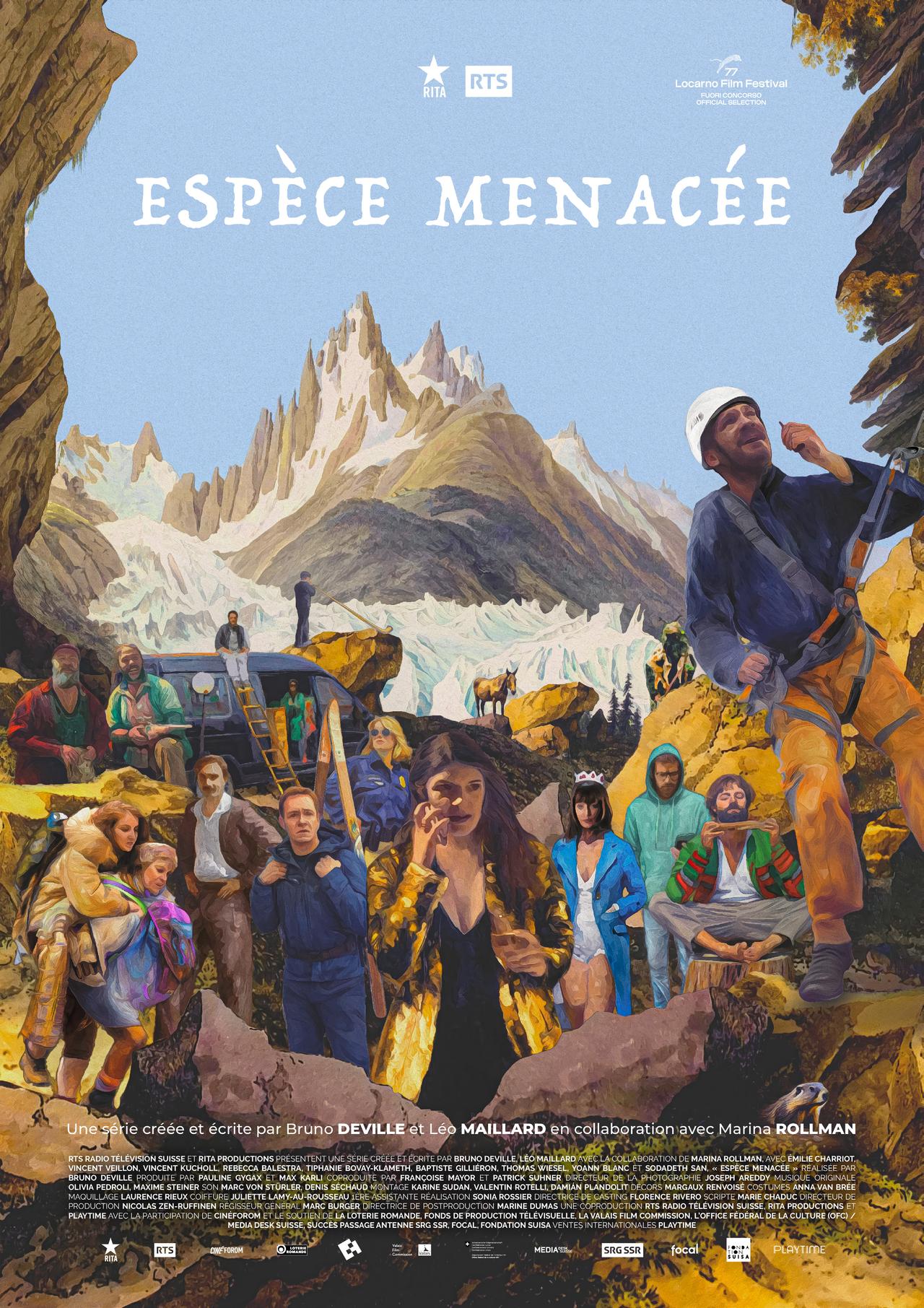 L'affiche d'"Espèce menacée", une série de la RTS réalisée par Bruno Deville. [PLAYTIME - RITA PRODUCTIONS / RTS]