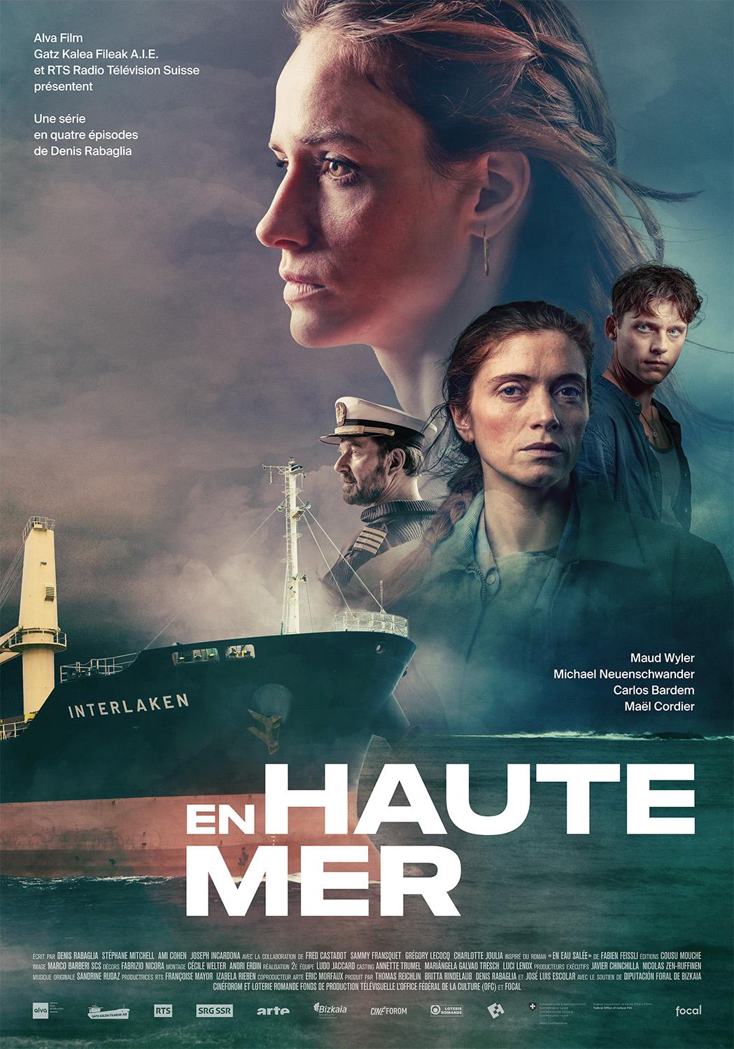 L'affiche d'"En haute mer", une série réalisée par Denis Rabaglia. [Alva Film - Gatz Kalea Filmeak - RTS]