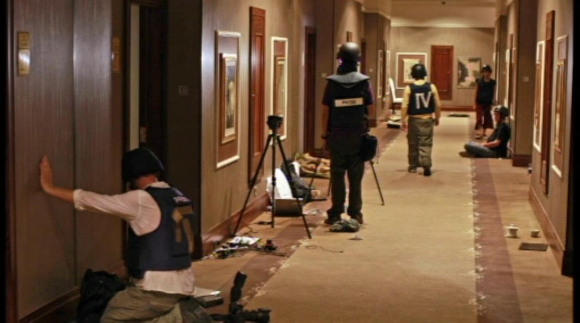 Les journalistes étrangers sont maintenus dans l'hôtel Rixos à Tripoli. (Source: GBAPTN/GBRTV)