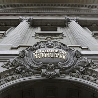 L'entrée de la Banque nationale suisse à Berne. [Peter Klaunzer- Keystone]