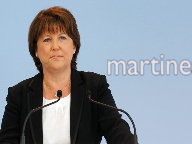 Martine Aubry lors de son discours aujourd'hui à Lille [*** Reuters***]