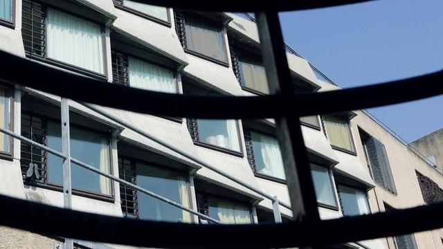 Une vue d'une des ailes du bâtiment de la prison de Champ-Dollon dans le canton de Genève. [Salvatore Di Nolfi - Keystone]