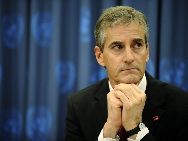 Jonas Gahr Stoere, ministre norvégien des Affaires étrangères. [Jeff Zelevansky / Keytone]