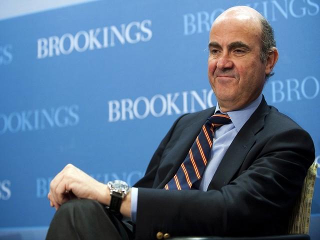 Le ministre de l'économie espagnole, Luis De Guindos [Jim Watson / AFP]