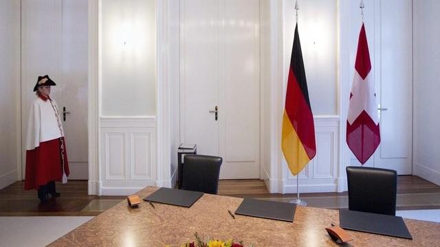 L'accord fiscal Suisse Allemagne semble compromis. [Peter Klaunzer / Keystone]
