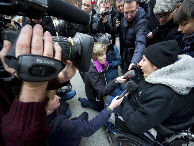 Luca Mongelli répond aux journalistes ce jeudi 26 janvier. [Olivier Maire / Keystone]