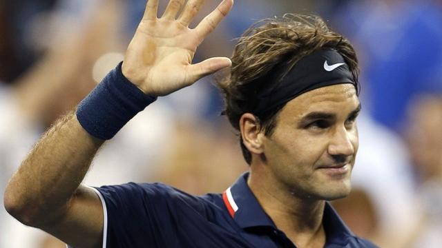 Federer à l'heure de la victoire. [Adam Hunger/Reuters]