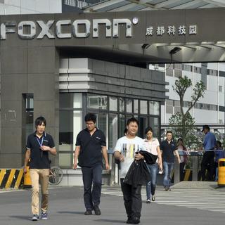 L'entrée de l'usine Foxconn à Chengdu, dans la province du Sichuan. [Reuters]