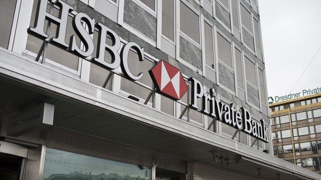 Une succursale de HSBC à Genève. [Keystone/Gaëtan Bally]