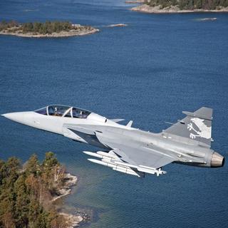 Le Gripen, le nouvel avion de combat que la Suisse va acquérir auprès du constructeur suédois Saab. [Keystone]