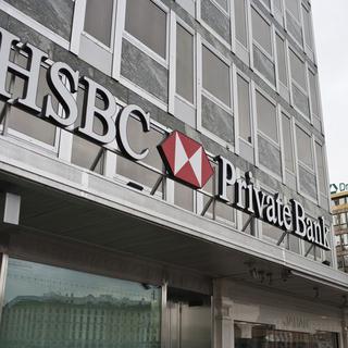 Le siège de la banque HSBC à Genève. [Gaetan Bally - KEYSTONE]