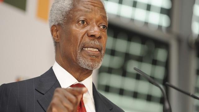 Kofi Annan, nouvel émissaire de l'ONU et de la Ligue arabe en Syrie. [KEYSTONE AP ALASTAIR GRANT]