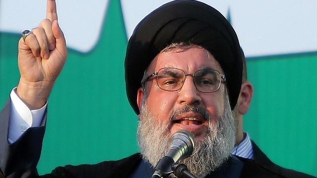 Le chef du Hezbollah Hassan Nasrallah, lundi 17.09.2012 à Beyrouth. [Joseph Eid/AFP]