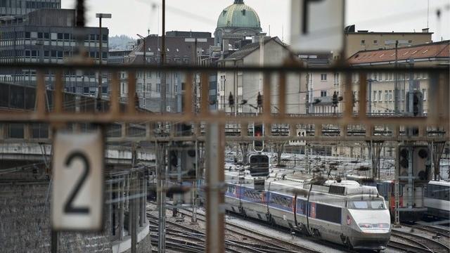 La ligne de TGV Berne-Paris est vitale pour Neuchâtel. [Alessandro della Valle - Keystone]