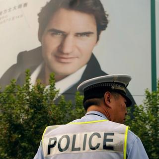 La sécurité du tournoi de tennis de Shanghaï a été renforcée suite aux menaces contre Roger Federer. [Peter Parks – AFP]