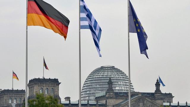 Les Allemands sont seulement un quart à vouloir que la Grèce se maintienne dans la zone euro. [Oliver Lang / Keystone]