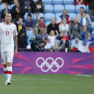 Le capitaine le équipe suisse de football, Michel Morganella, a été exclu des Jeux olympiques. [Peter Klaunzer / Keystone]