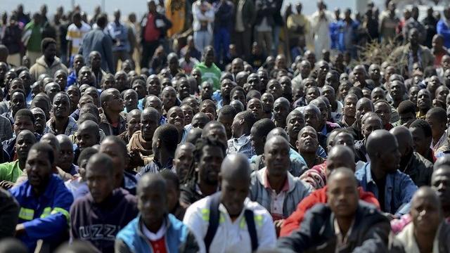 Les mineurs de Marikana se sont mobilisés pour demander des augmentations de salaire. [EPA / Keystone]