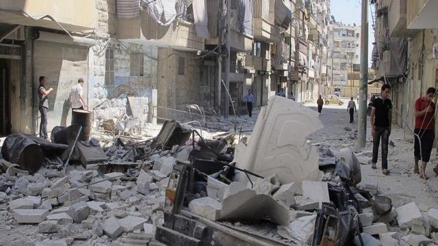 Une rue d'Alep. [Stinger / Reuters]