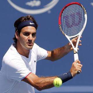 Roger Federer en action. [John Sommers II/Reuters]