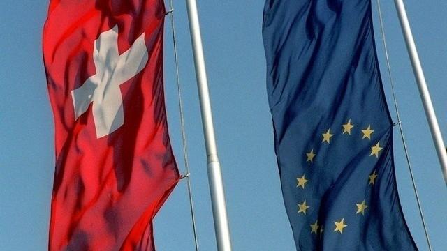 La demande d'adhésion de la Suisse à l'Union européenne n'existe plus. [Elisabeth Guenthard - Keystone]